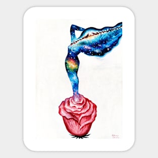 Spiritof the goddess and rose Sticker